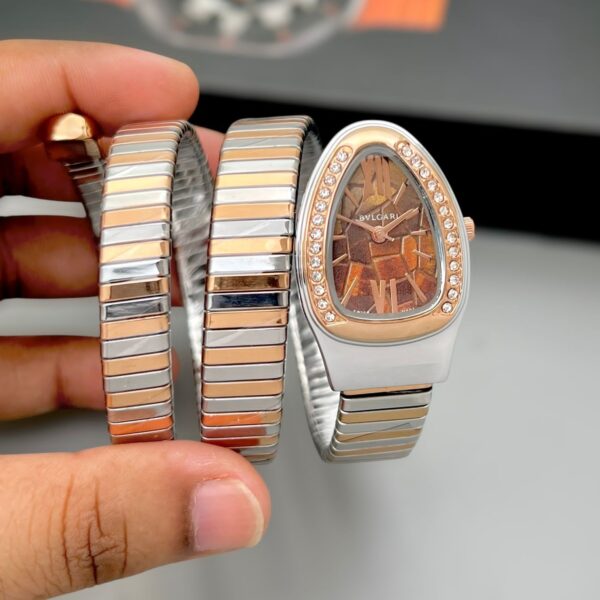 BVLGAR_I X Tadao Ando – For Her | Slim, Elegant Snake Dial Watch